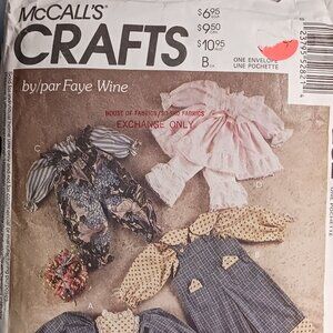 Vintage McCall's Crafts Doll Cloths Pattern by Faye Wine #5282